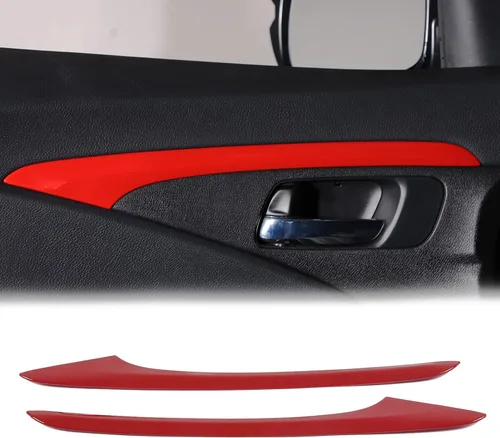 Vista 11 de 2 piezas de tira decorativa interior para puerta delantera para Honda Pilot 2016 2017 2018 2019 2020 2021 2022, protector de pegatina para panel