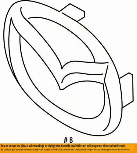 Vista 3 de Partes Originales de Mazda C235-51-731A Emblema de Logotipo Frontal