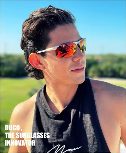 Vista 6 de Duco - Gafas de sol deportivas polarizadas para hombre con protección UV 8177s
