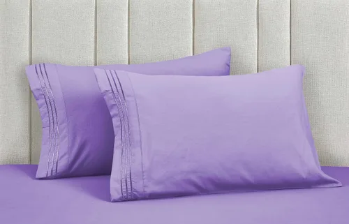Vista 36 de Mocassi Juego de sábanas de lujo de 4 piezas, calidad prémium de hotel de 1800 hilos, ajuste fácil, sábanas y fundas de almohada resistentes a