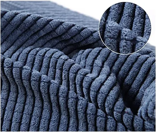 Vista 4 de Cojín de pana de algodón PP de alta elasticidad para respaldo, cojín de posicionamiento, almohada de lectura (azul)