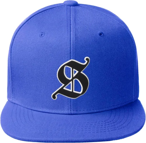 Vista 1745 de Daxton Gorra clásica con visera de billete plano con letras del alfabeto inglés antiguo de la A a la Z