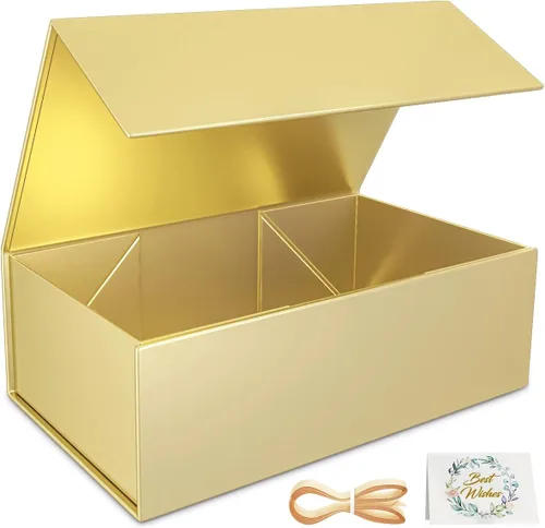 Vista 16 de RYDDOY Caja de Regalo Negra, 9.5x6x3'' Cajas de Regalo para Regalos con Tapas Cierre Magnético Rectangular Plegable para Caja de Propuesta