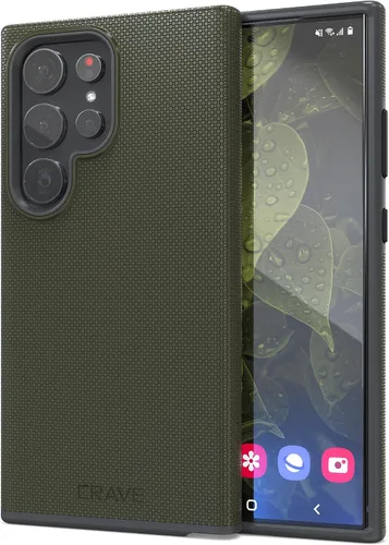 Vista 15 de Crave Dual Guard para Samsung Galaxy S22 Ultra, Verde bosque, Funda para teléfono celular, Protección a prueba de golpes, Doble capa, TPU/PC