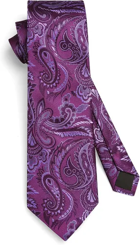 Vista 51 de HISDERN Corbatas para hombre, corbata de cachemira y bolsillo cuadrado tejido clásico floral para hombre, corbata de fiesta de boda