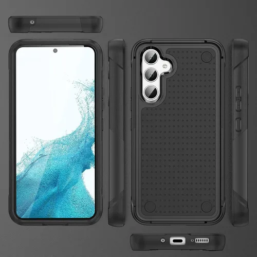 Vista 4 de Asuwish Funda protectora para Samsung Galaxy A54 5G con protector de pantalla de vidrio templado y accesorios para celda, protección de doble capa