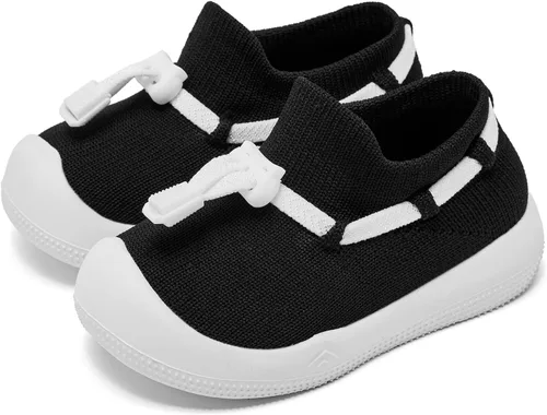 Vista 3 de Engtoy Baby Shoes Boys Girls Sock Shoes Slippers Baby Walking Shoes Baby Slip On Sneakers Infant Non-Slip Breathable Slippers with Soft Rubber Sole