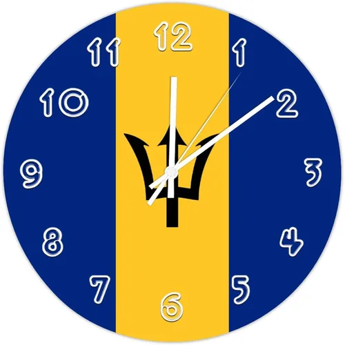 Vista 16 de Reloj de pared de Eritrea – Reloj de pared con bandera de Eritrea para dormitorio, sala de estar, oficina en casa, escuela, decoración artística