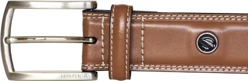 Vista 3 de Nautica Men's Dress Leather Belt for Suits and Pants Classic Business Fashion Adjustable Metal Buckle