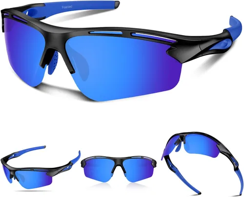 Vista 11 de Lentes de sol polarizados deportivos para hombres y mujeres, protección UV400 para correr, ciclismo, pesca, senderismo, TR90