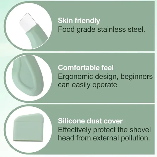 Vista 5 de 2 paquetes de herramientas para eliminar puntos negros, raspador facial para limpieza profunda de la nariz, herramienta de exfoliación suave