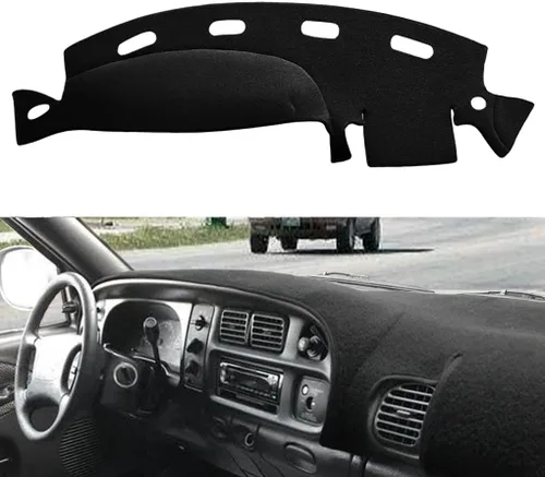 Vista 13 de Yiz Funda para Tablero Cubierta de Salpicadero Tapete de Ajuste Personalizado para Dodge Ram 1500 2002-2005, 2500/3500 2003-2005 (02-05 Beige) Y22