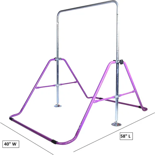Vista 3 de Barra de gimnasia para entrenamiento en casa para niños, barra de kip horizontal expandible plegable, equipo de gimnasio en casa para niños y niñas