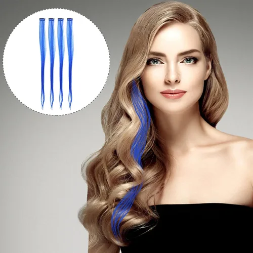 Vista 4 de KALLORY 12 extensiones de peluca, accesorios para el cabello, pelucas para mujer, joyas para el cabello, extensiones de cabello con clip