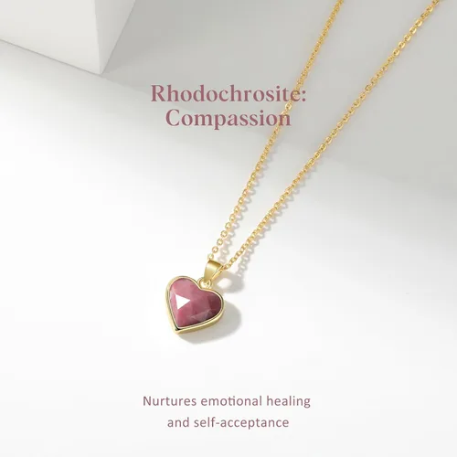 Vista 2 de KissYan Healing Crystal Necklace, 14K Gold Plated Natural Energy Stone Pendant Necklace Reiki Quartz Amethyst Citrine Gemstone Spiritual Jewelry