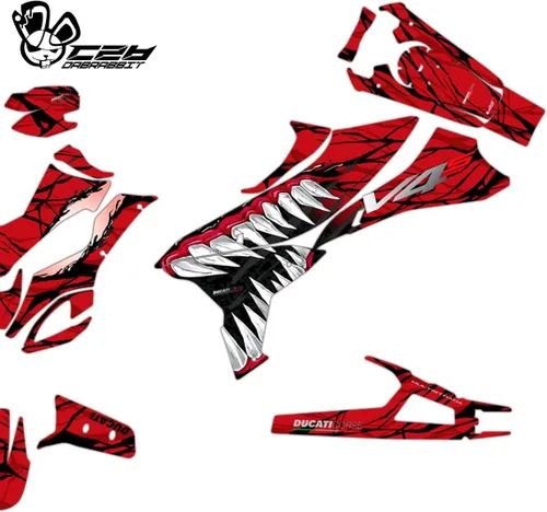 Vista 3 de Nuevo Kit gráfico para DUCATI Multistrada V4 S Full Graphic kit (VN-R) (GLOSSY)