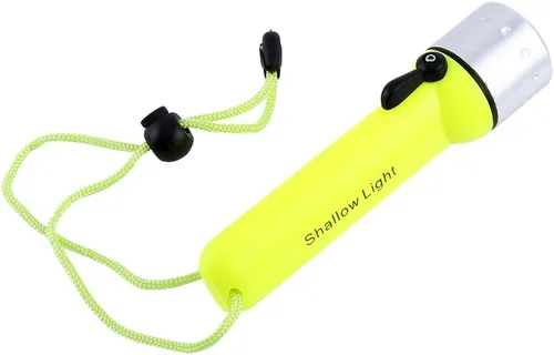 Vista 5 de Linterna de buceo LED, impermeable 180LM buceo luz LED antorcha con correa de mano para deportes submarinos