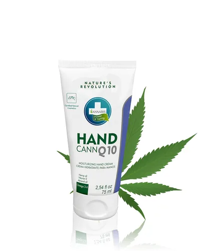 Vista 6 de Annabis HANDCANN Q10 Crema de manos orgánica con cáñamo y coenzima Q10 – Crema rejuvenecedora para manos, uñas y cutículas para pieles sensibles