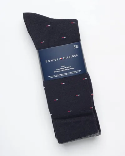 Vista 2 de Tommy Hilfiger Calcetines de vestir para hombre, calcetines ligeros y cómodos (5 unidades)