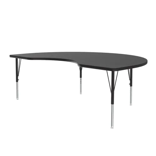 Vista 63 de Correll Mesa de Actividades Rectangular para Aula de 24"x36", Altura Ajustable (19"-29"), Granito Negro Laminado Térmico Fusionado Duradero