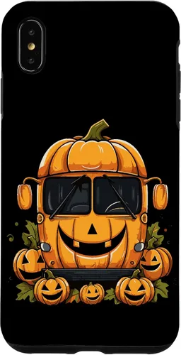 Vista 11 de iPhone 16 School Bus Pumpkin Halloween Driver Pumpkins Ride Spooky Fun Case