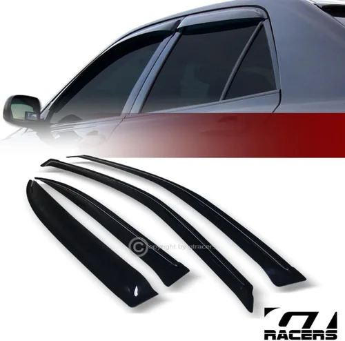 Vista 2 de R&L Racing Deflector de lluvia y viento humo V2 compatible con Honda Civic 2001-2005 4 puertas