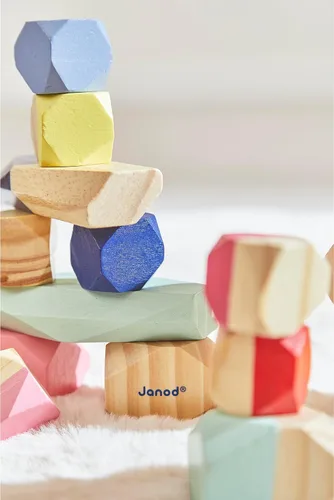 Vista 8 de Janod Sweet Cocoon - J04401 - Piedras apilables para niños mayores de 2 años