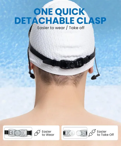 Vista 7 de Gafas de natación para adultos, para hombre y mujer, gafas para hombre: sin fugas, lentes inastillables con protección UV400 antivaho