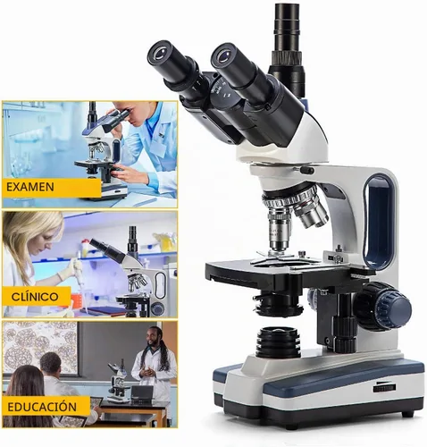 Vista 6 de Swift SW350T Microscopio Compuesto Trinocular, Magnificación 40X-2500X, Etapa Mecánica de Dos Capas, con Cámara de 5.0 mp y Software Compatible