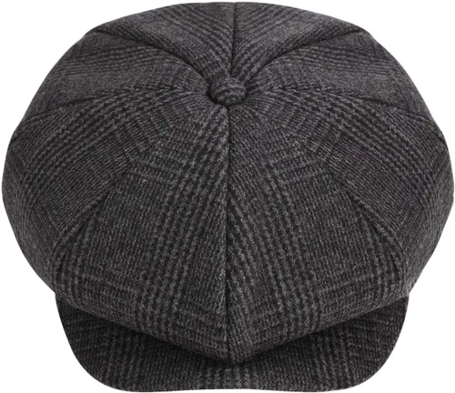 Vista 2 de Boina para hombre de algodón plana Ivy Gatsby Newsboy Conducción Sombrero Tweed Derby Sombrero Cabbie Sombreros