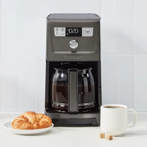 Vista 2 de Cuisinart - Cafetera de vidrio PerfecTemp DCC-3500BKS, programable de 14 tazas con jarra de vidrio, ajuste de 1-4 tazas, control de intensidad