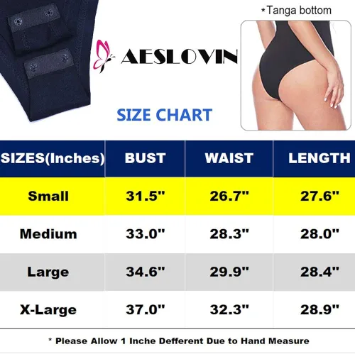 Vista 6 de AESLOVIN Mono de manga corta con cuello en V profundo de las mujeres monos básicos Slim Body Tops