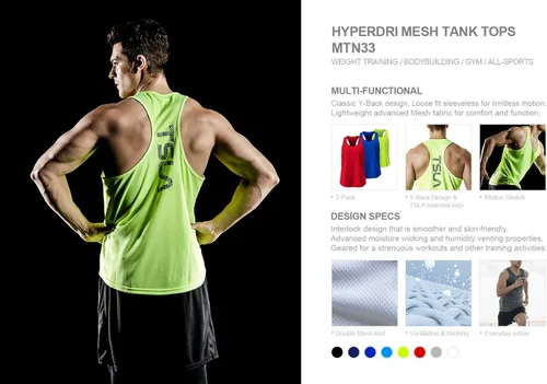 Vista 3 de TSLA - Camisetas deportivas sin mangas para hombre, Dry Fit, con espalda en Y, para entrenamiento, gimnasio o fisicoculturismo, paquete de 3