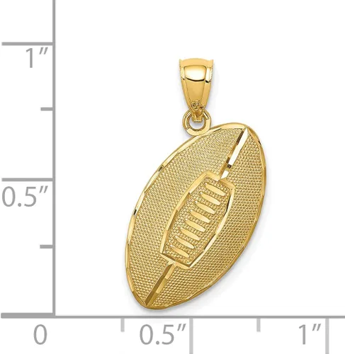 Vista 4 de Lex & Lu - Colgante de oro amarillo de 14 quilates, diseño de balón de fútbol