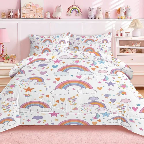 Vista 13 de Juego de edredón de mariposa tamaño individual, juego de ropa de cama estética morado, edredón de microfibra de mariposa lavanda con 2 fundas