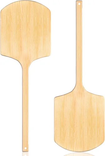 Vista 8 de Bokon Paquete de 2 cáscaras de madera para pizza de 12 x 14 x 22 pulgadas