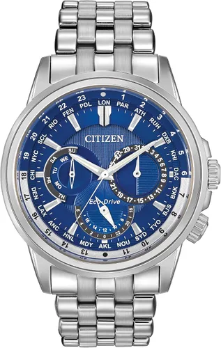 Vista 7 de Citizen Men's Eco-Drive Calendrier Classic Watch, 12/24 Hour Time, 3-Hand Day and Date, Chronograph, Luminous Hands