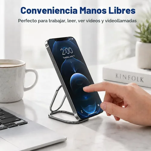 Vista 6 de VAWcornic Soporte para anillo de teléfono, soporte de dedo giratorio de doble dirección de 540° para iPhone, Samsung, Huawei Smartphone, Tablet