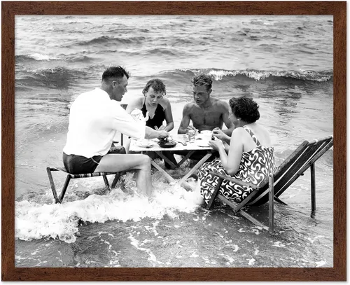 Vista 21 de Poster Master Póster clásico costero, impresión acuática vintage, regalo para artistas, amigos, atrapa las olas, surfistas en el mar, playa, costa