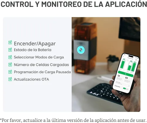 Vista 8 de OLIGHT Cargador de batería AA 3 en 1 32 bahías Ostation X Smart