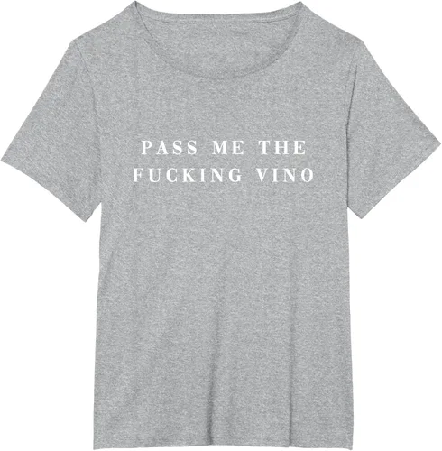 Vista 38 de Pásame el maldito Vino. Camiseta divertida con texto en inglés «Wine nice lettering AM PM Fun»