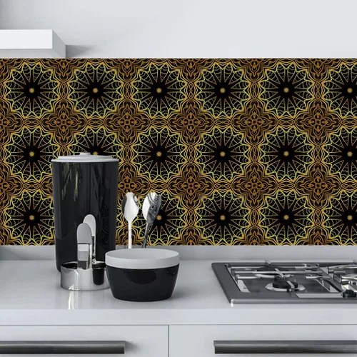 Vista 3 de 10 hojas de calcomanías para azulejos de 6 x 6 pulgadas, vinilo impermeable para cocina, baño, ducha, decoración de pared