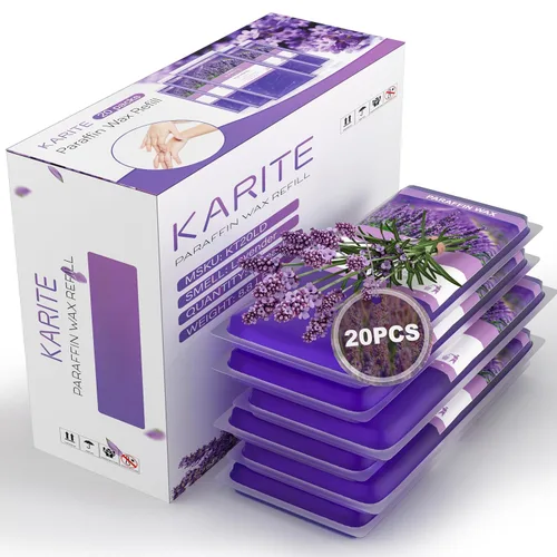 Vista 11 de KARITE Recambios de cera de parafina, paquete de 10 bloques de perlas de cera de parafina perfumada de lavanda para baño de parafina, repuestos
