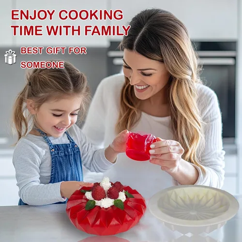 Vista 4 de Baking Bliss Moldes pequeños de gelatina en forma de corazón, silicona, blanco, 7.5 pulgadas