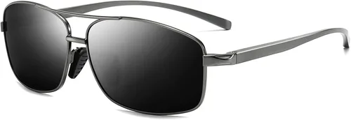 Vista 22 de SUNGAIT lentes de sol polarizados rectangulares livianos con protección 100% contra rayos UV