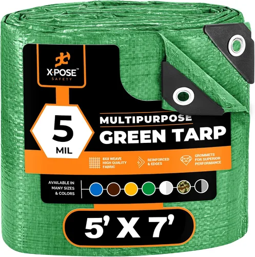 Vista 144 de Xpose Safety - Lona de polietileno ligera azul – Funda protectora multiusos, paño de goteo – duradero, impermeable, resistente a la intemperie