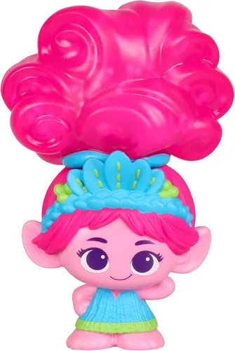 Vista 2 de DREAMWORKS TROLLS Band Together - Muñeca de pelo esponjosa y elástica con purpurina – Amapola para cabello elástico
