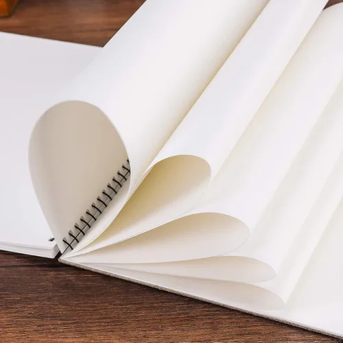 Vista 4 de Cuaderno de bocetos, 100 páginas (50 hojas), bloc de bocetos de artista encuadernado en espiral, papel de dibujo sin ácido para dibujo, pintura