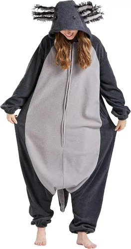 Vista 2 de DarkCom Unisex Adult Cosplay Animal Onesie Halloween Costume Christmas One Piece Pajamas Sleepwear for Women Men