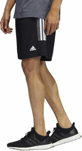 Vista 3 de adidas Pantalones cortos de 3 rayas para hombre con bolsillos con cremallera